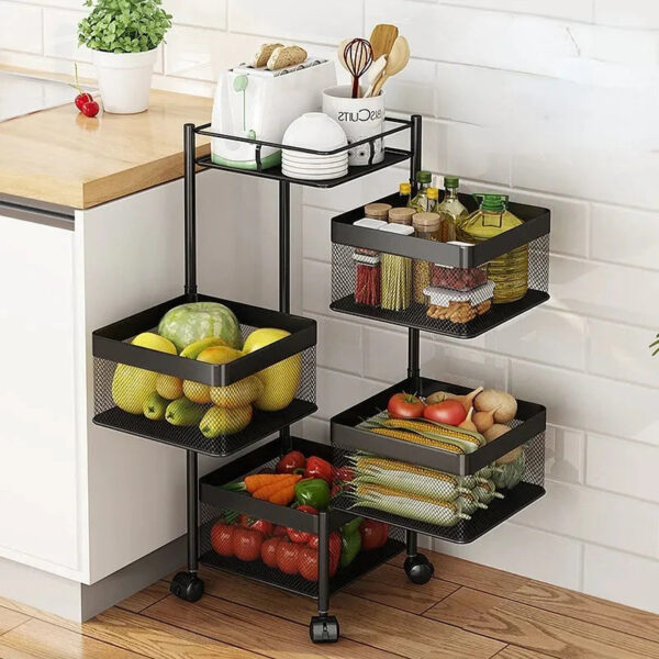 Premium Square Metal Trolley | Heavy Duty Multi-Purpose Trolley