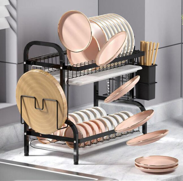 Multi Tiered Dish Organizer Dish Drying Rack