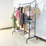 double-pole-metal-cloth-stand